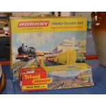 VINTAGE HORNBY TRAIN SET IN BOX & TRIANG TRACK PACK
