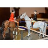 2 BESWICK HORSE & RIDER ORNAMENT DISPLAYS