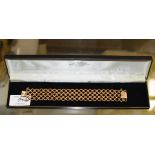 9 CARAT GOLD BRACELET WITH PRESENTATION BOX - APPROXIMATE WEIGHT = 49.4 GRAMS