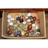 BOX WITH VARIOUS DECORATIVE EGGS