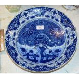 14" DIAMETER 18TH/19TH CENTURY DELFT POTTERY CHARGER