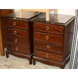 PAIR OF STAG MAHOGANY 4 DRAWER BEDSIDE CHESTS