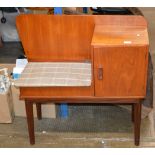 MID-CENTURY TEAK TELEPHONE SEAT