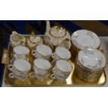 TRAY WITH QUANTITY VARIOUS TEA WARE