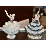 2 DRESDEN STYLE BALLERINA FIGURINES