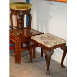 2 VARIOUS PADDED STOOLS