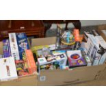 2 BOXES WITH VARIOUS TOYS & GAMES - SOME LIKE NEW