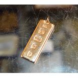 9 CARAT GOLD INGOT - APPROXIMATE WEIGHT = 32 GRAMS