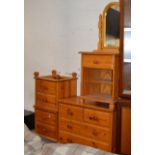 5 PIECE MODERN PINE BEDROOM SET