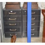 PAIR OF MODERN 5 DRAWER CHESTS