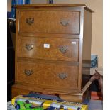 WALNUT 3 DRAWER CHEST