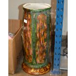 MAJOLICA STYLE PLANTER PEDESTAL