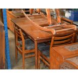 6 PIECE MID-CENTURY TEAK DINING ROOM SET COMPRISING SIDEBOARD, TABLE & 4 CHAIRS