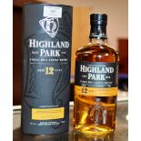 HIGHLAND PARK 12 YEAR OLD SINGLE MALT SCOTCH WHISKY, WITH PRESENTATION BOX - 70CL, 40% VOL