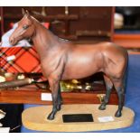 BESWICK HORSE ORNAMENT ON STAND