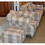 3 PIECE MODERN FABRIC LOUNGE SUITE