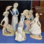 5 VARIOUS LLADRO FIGURINE ORNAMENTS