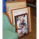 VARIOUS LARGE FRAMED PICTURES