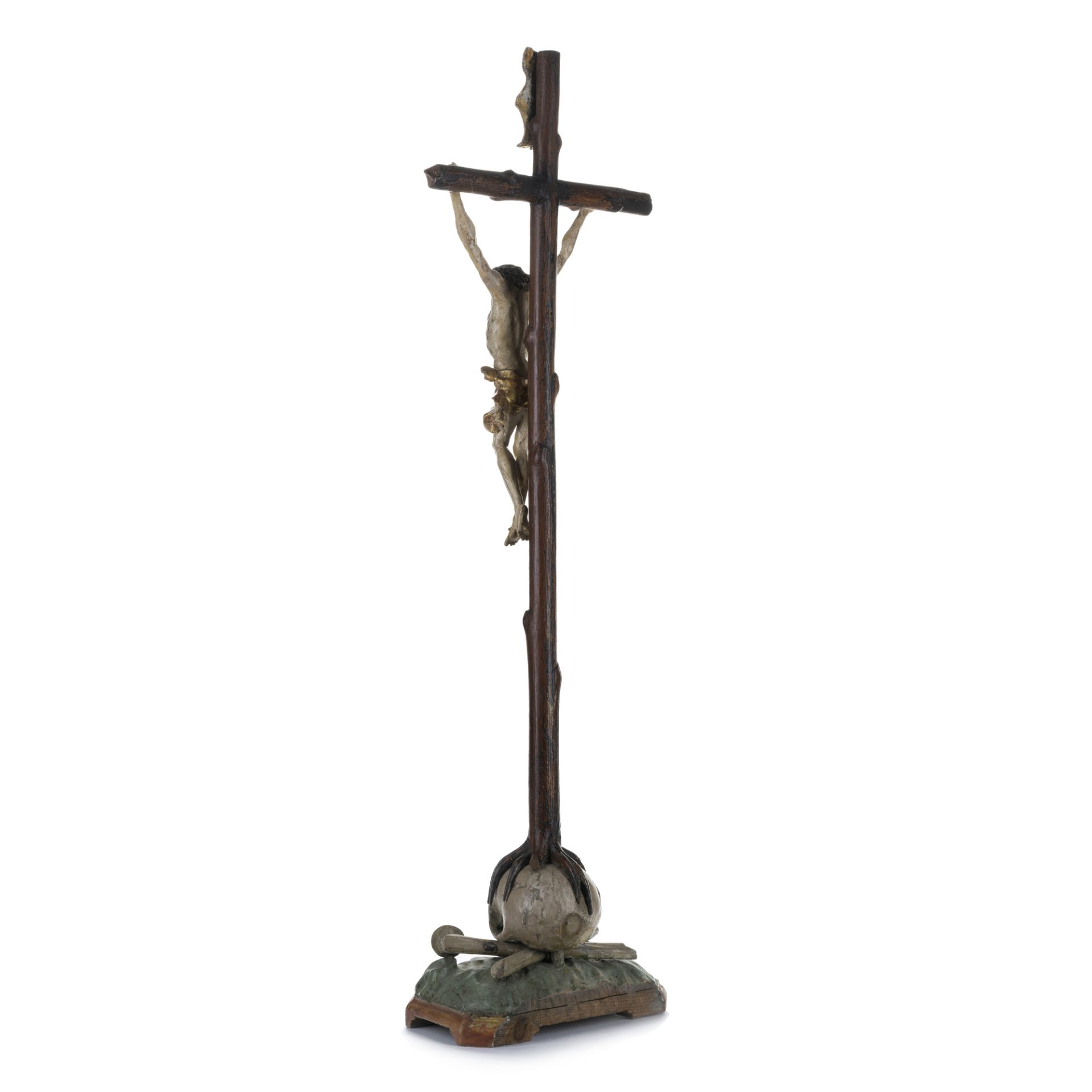 Cristo sulla croce, in legno di tiglio scolpito e laccato - Bild 2 aus 4