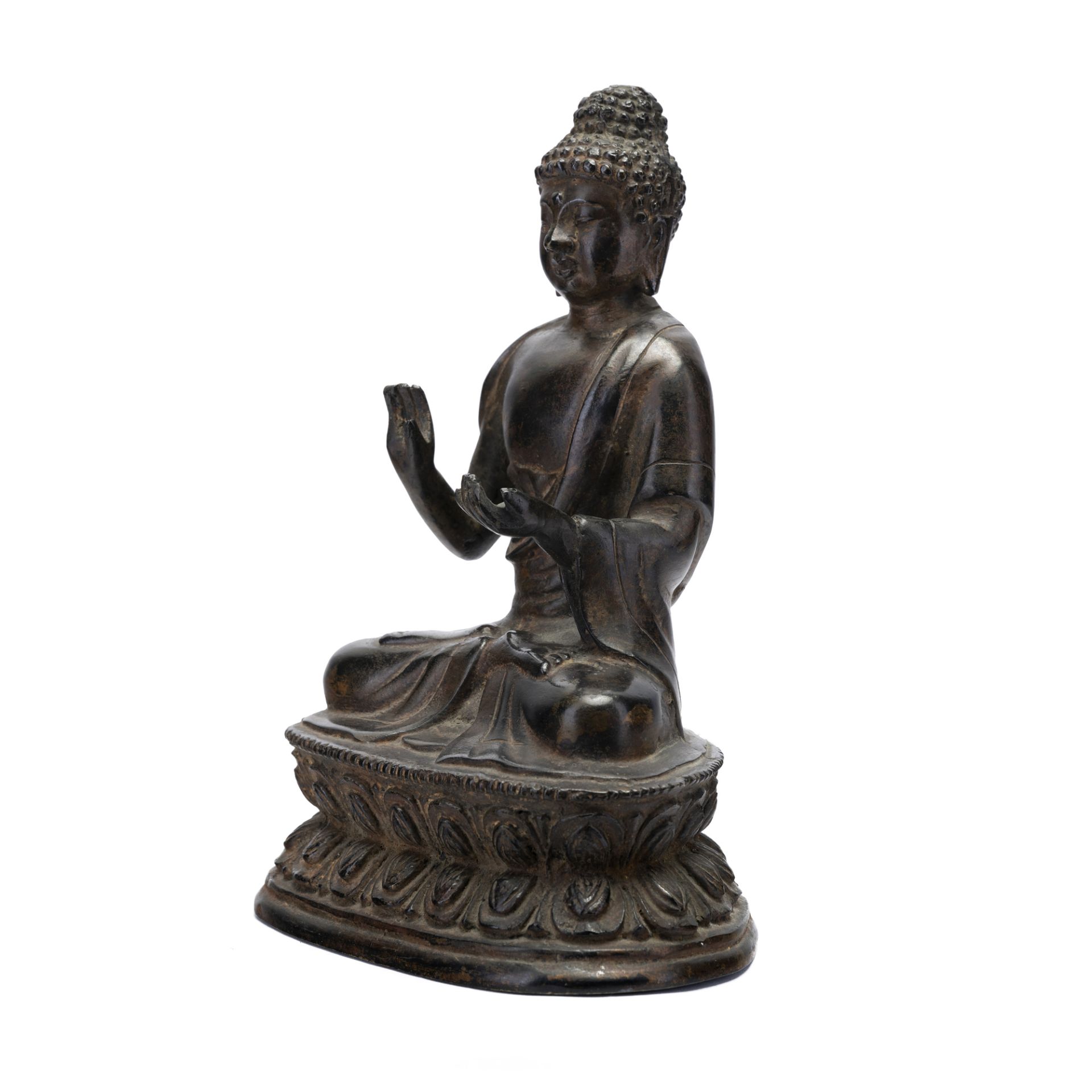 Scultura in bronzo raffigurante Buddha Thai in insegnamento - Bild 2 aus 3