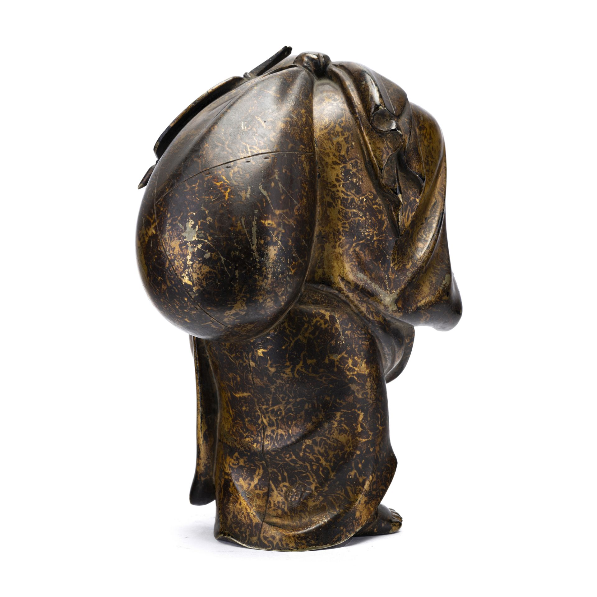 Figura di Budai Heshang (monaco con sacco)in bronzo patinato - Image 3 of 3