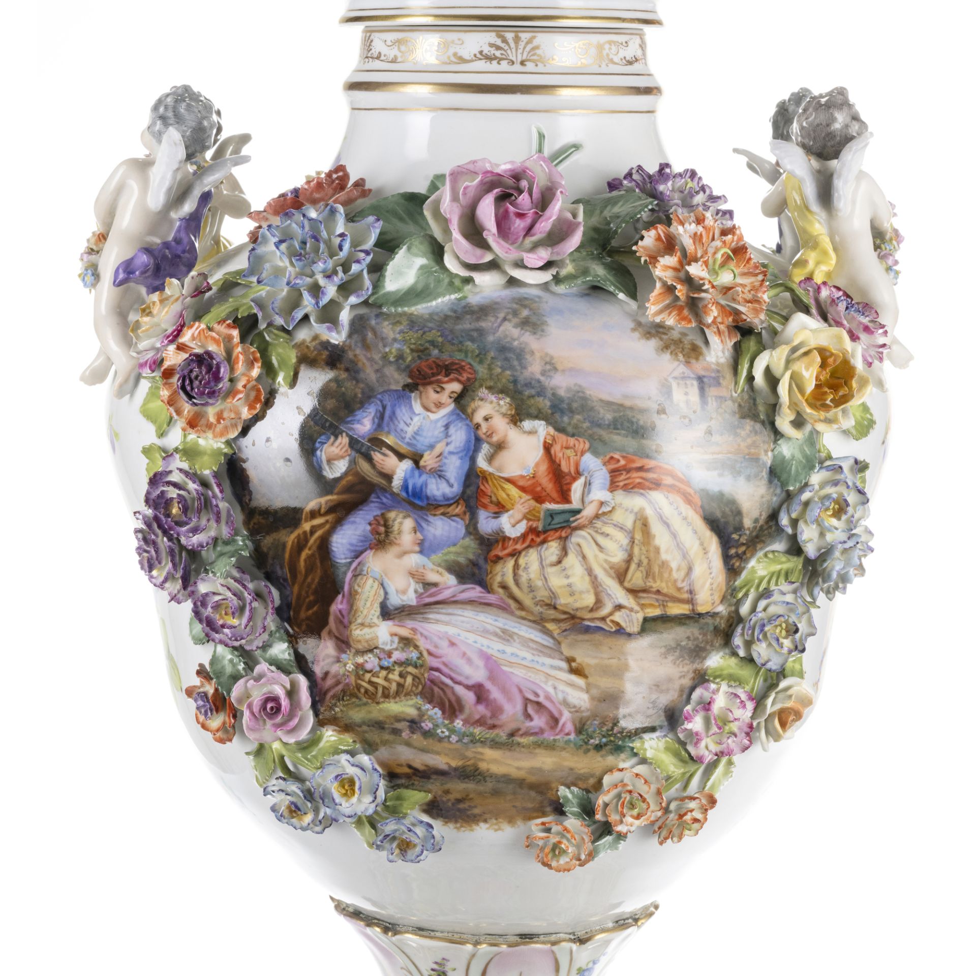 Coppia di vasi in porcellana - Image 7 of 13
