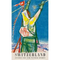 Alois Carigiet (1902-1985) Switzerland Invites you for Winter Sports