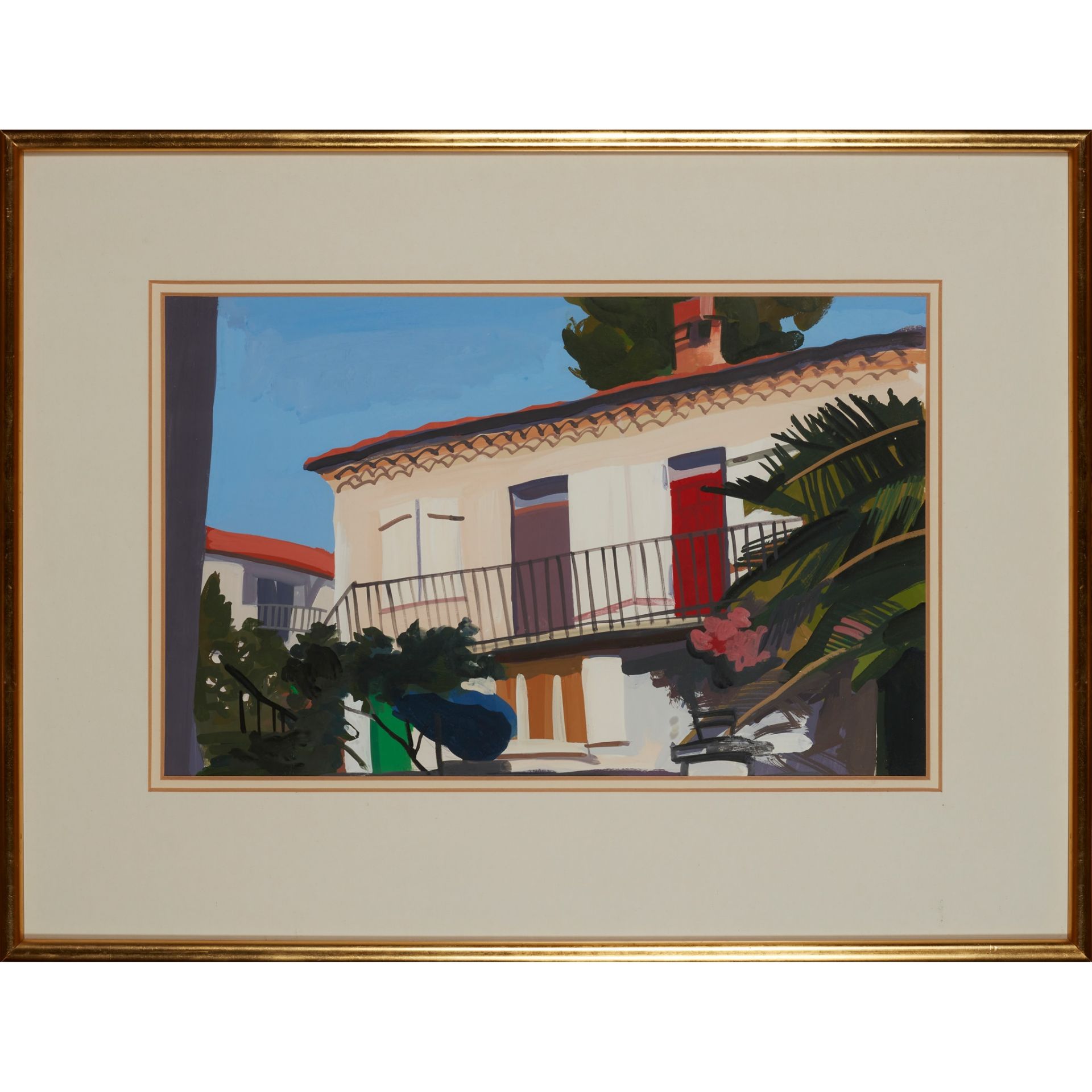 § ARCHIE FORREST R.G.I. (SCOTTISH 1950-) BRIGHT SHUTTERS, COLLIOURE - Image 2 of 3