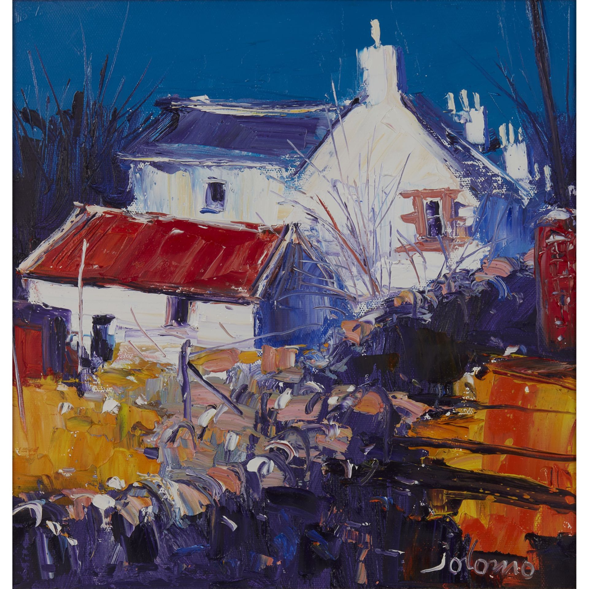 § JOHN LOWRIE MORRISON (JOLOMO) O.B.E. (SCOTTISH 1948-) EVENING LIGHT OFF BREADALBANE STREET,