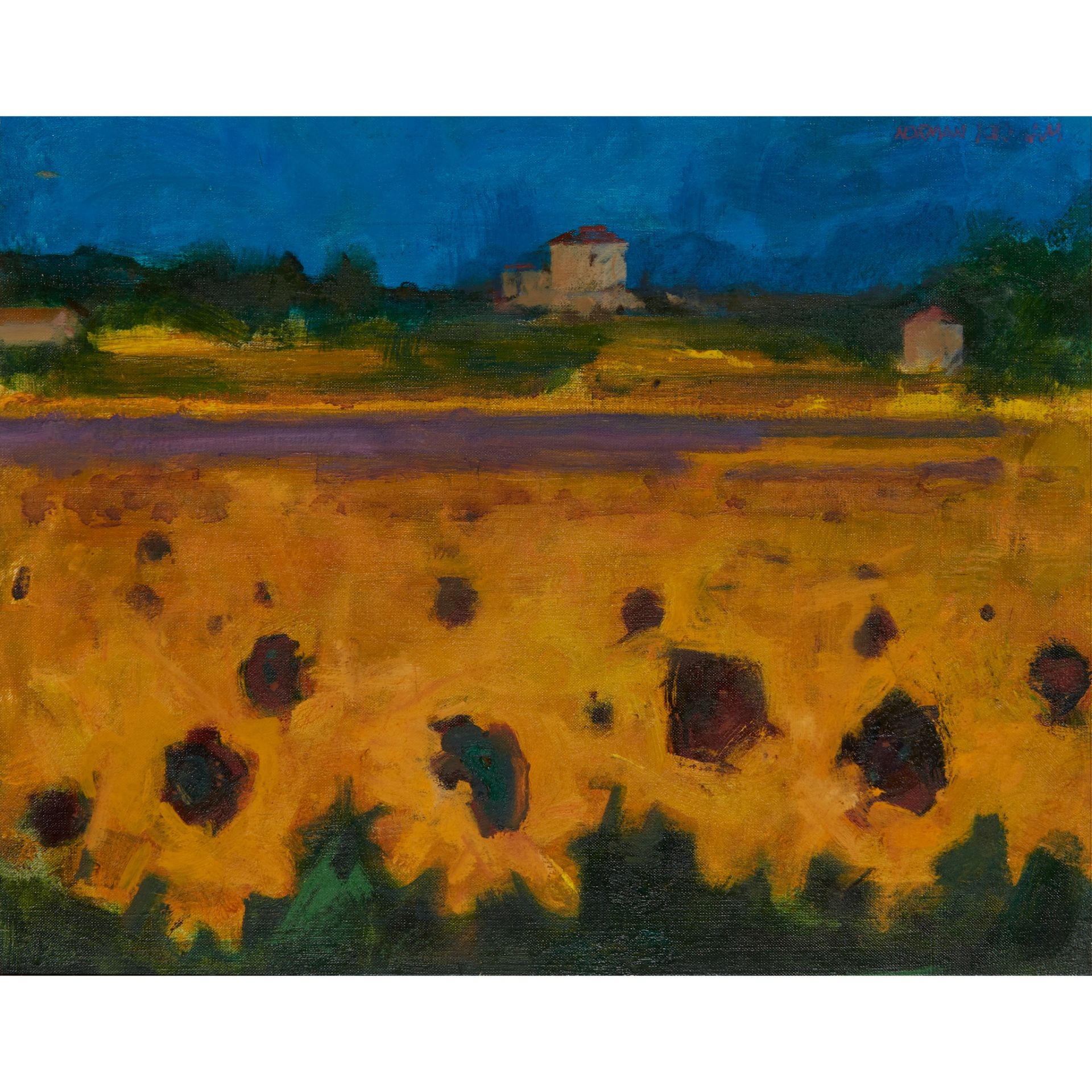 § NORMAN KIRKHAM R.G.I. (SCOTTISH 1936-2021) SUNFLOWERS IN SOUTH OF FRANCE