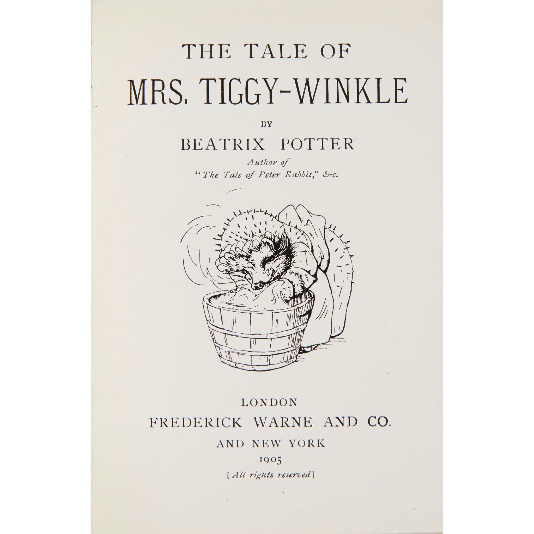 Potter, Beatrix The Tale of Mrs. Tiggy-Winkle - Image 2 of 3