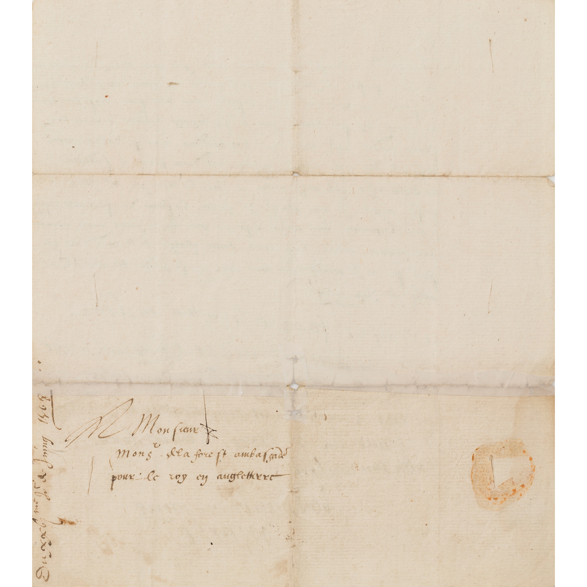 Stuart, Mary, 1542-1587, Queen of Scotland Letter signed with section in autograph - Image 2 of 3