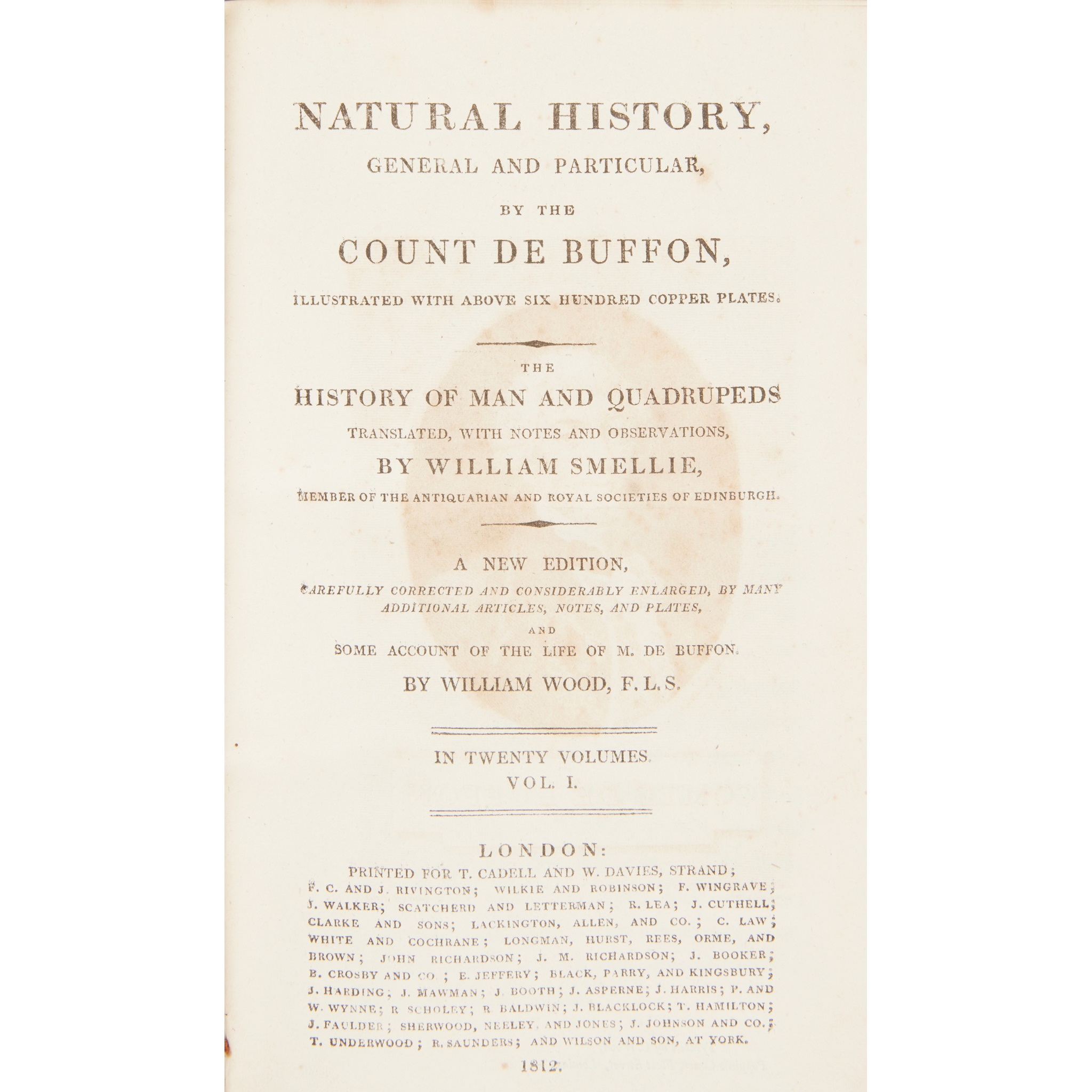 Buffon, Georges Louis Marie Leclerc, Comte de Natural History, General and Particular - Image 2 of 3