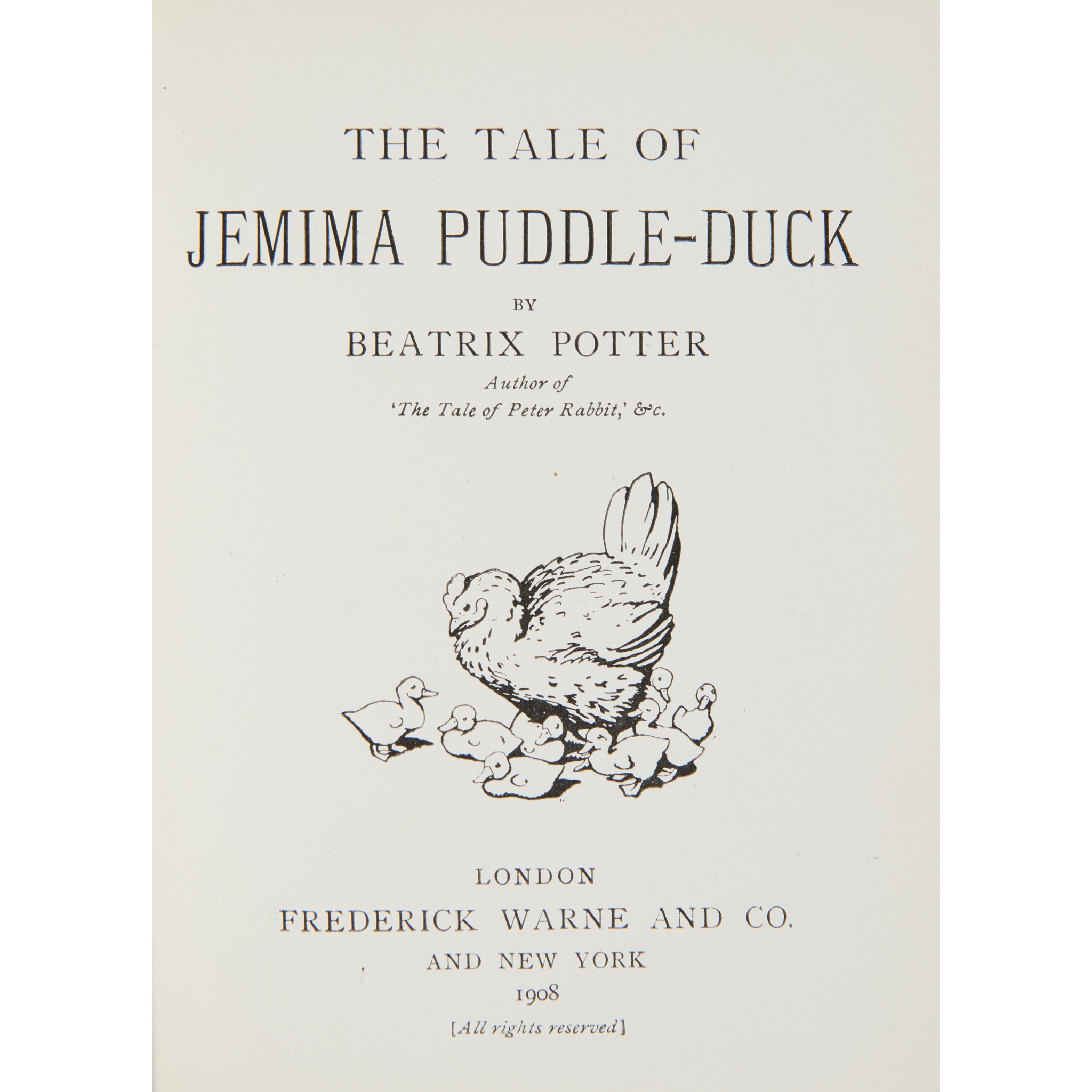 Potter, Beatrix The Tale of Jemima Puddle-Duck - Image 3 of 3