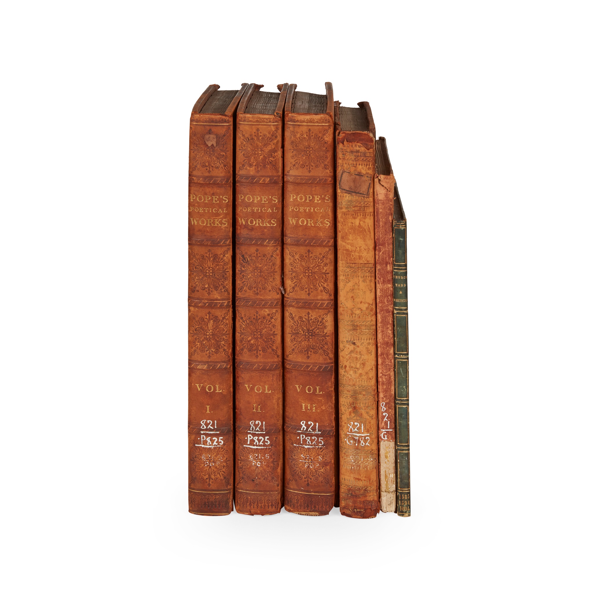 Pope, Alexander, Thomas Gray and others A collection of four works in six volumes, comprising