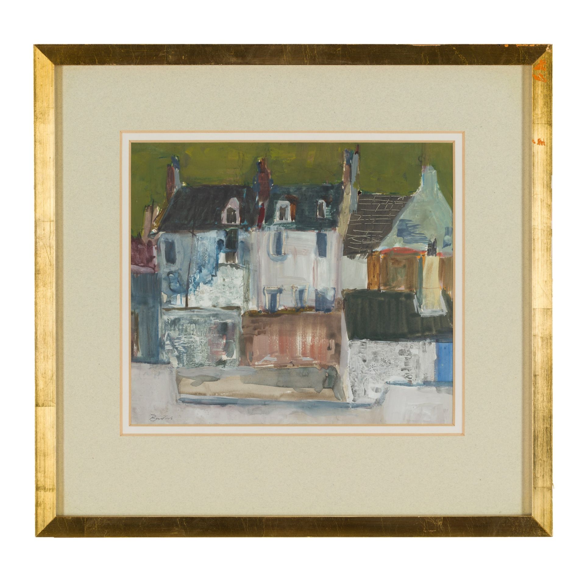 § WILLIAM BURNS A.R.S.A. (SCOTTISH 1921-1972) OLD HOUSES, ABERDEEN - Image 2 of 3