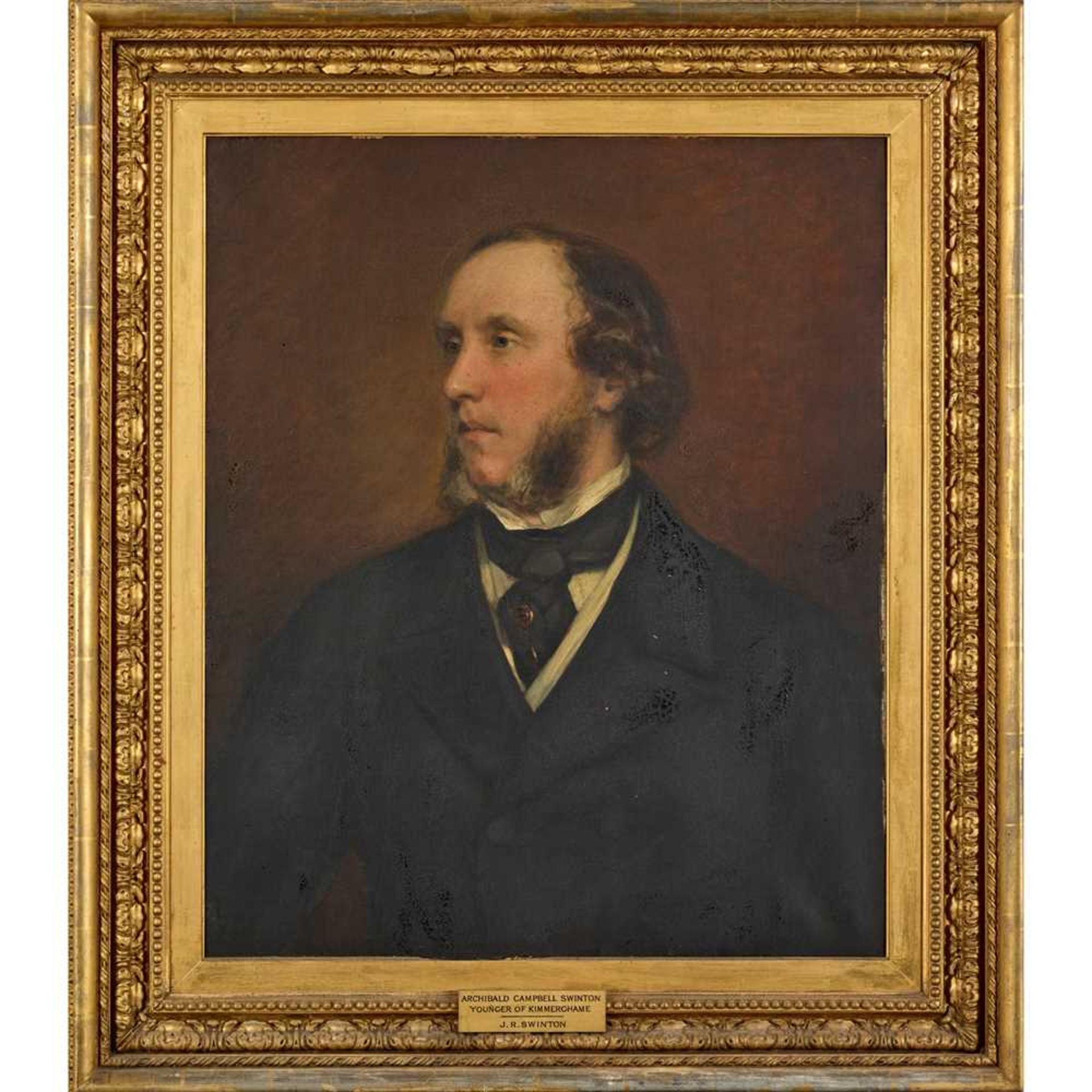 JAMES RANNIE SWINTON (BRITISH 1816-1888) HALF LENGTH PORTRAIT OF ARCHIBALD CAMPBELL SWINTON - Bild 2 aus 3