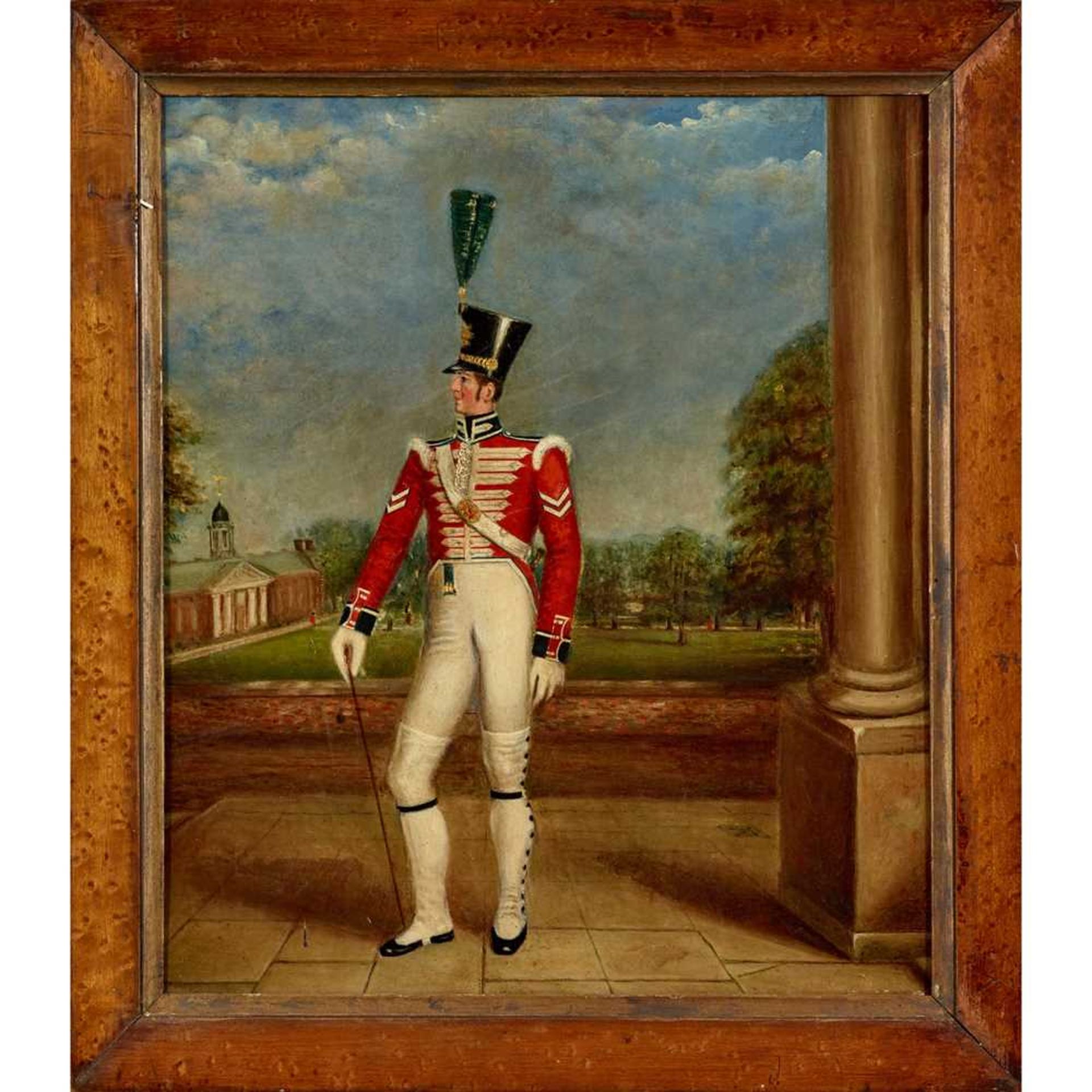 19TH CENTURY BRITISH SCHOOL FULL LENGTH PORTRAIT OF A CORPORAL, LIGHT COMPANY, 3RD FOOT GUARDS - Image 2 of 3