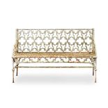 FRENCH GOTHIC REVIVAL CAST-IRON GARDEN BENCH, AFTER A DESIGN BY THE VAL D'OSNE FOUNDRY 19TH CENTURY