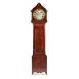 REGENCY MAHOGANY LONGCASE CLOCK EARLY 19TH CENTURY