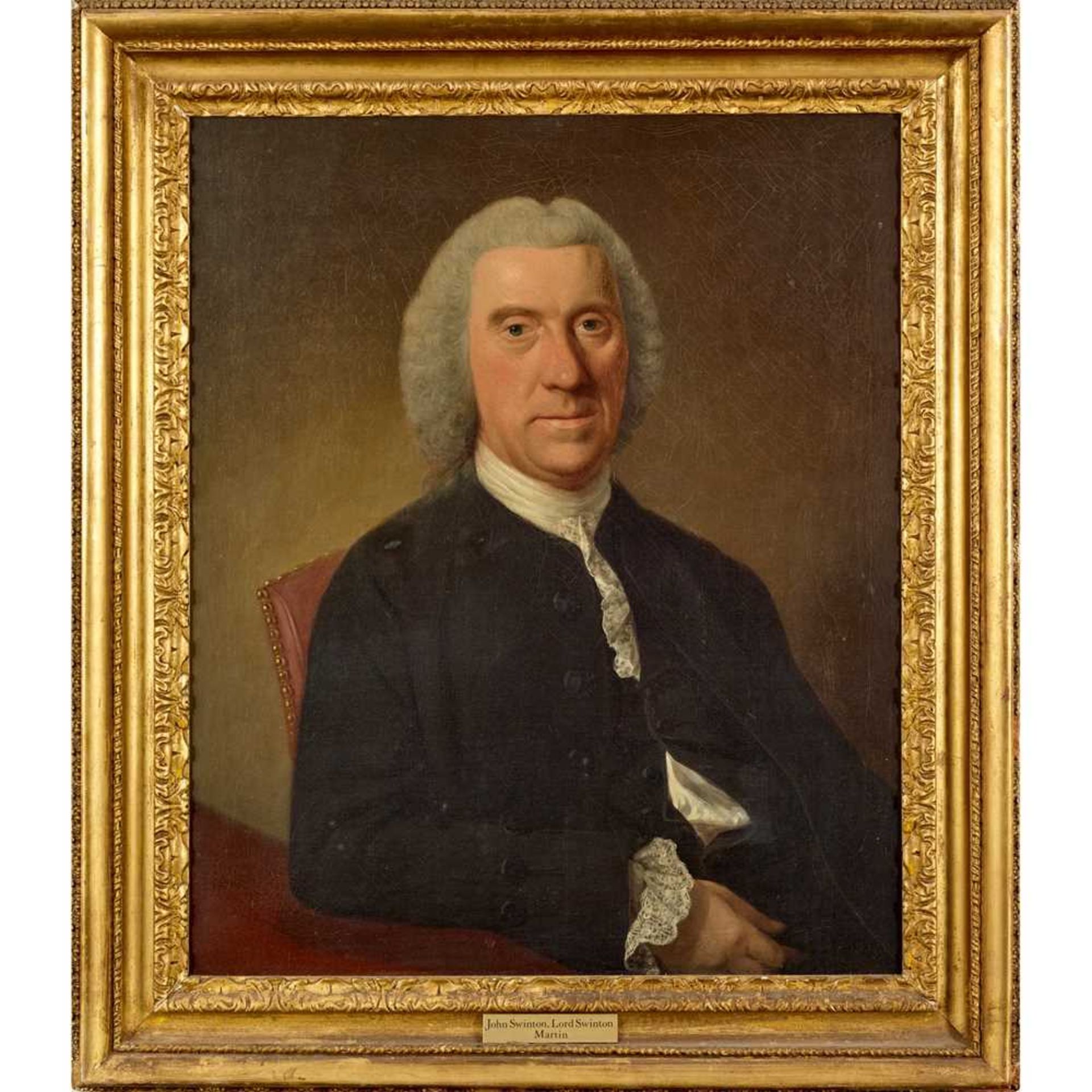 DAVID MARTIN (SCOTTISH 1737-1797) HALF LENGTH PORTRAIT OF JOHN LORD SWINTON - Bild 2 aus 3