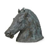 BRONZE MODEL OF THE MEDICI RICCARDI HORSE'S HEAD LATE 20TH CENTURY
