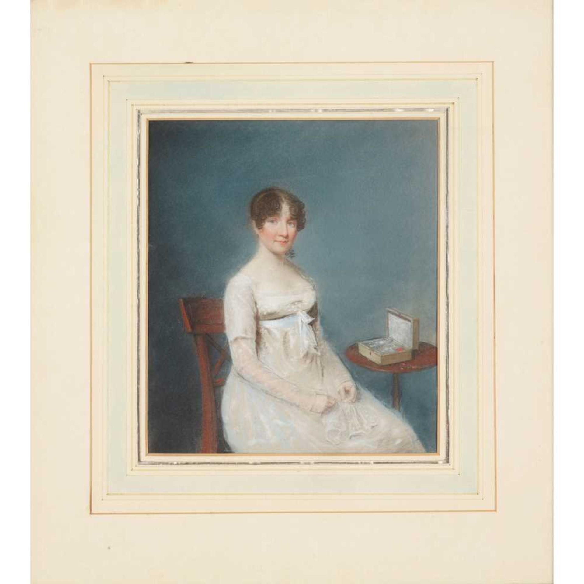 ADAM BUCK (IRISH 1759-1833) STUDY OF A YOUNG WOMAN SEWING