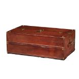 RARE VINTAGE FRENCH LEATHER SHOE TRUNK, BY PIETRO YANTORNY CIRCA 1915