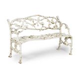 VICTORIAN CAST-IRON 'SERPENT AND TWIGS' GARDEN BENCH, ATTRIBUTED TO COALBROOKDALE 19TH CENTURY