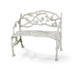 VICTORIAN CAST-IRON 'SERPENT AND TWIGS' GARDEN BENCH, ATTRIBUTED TO COALBROOKDALE MID 19TH CENTURY