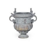 LARGE BAROQUE STYLE LEAD URN EARLY 20TH CENTURY