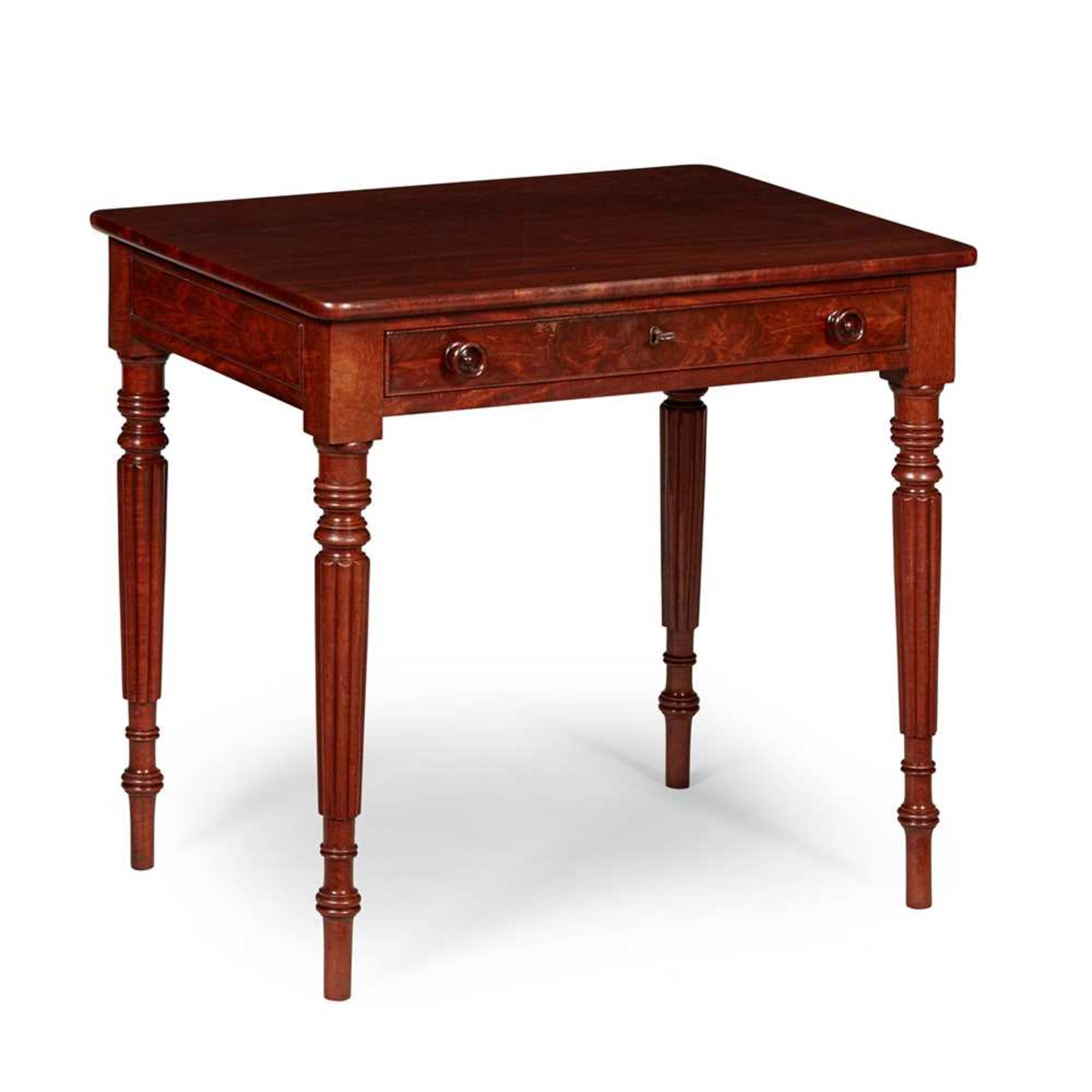 REGENCY MAHOGANY CHAMBER TABLE, IN THE MANNER OF GILLOWS 19TH CENTURY