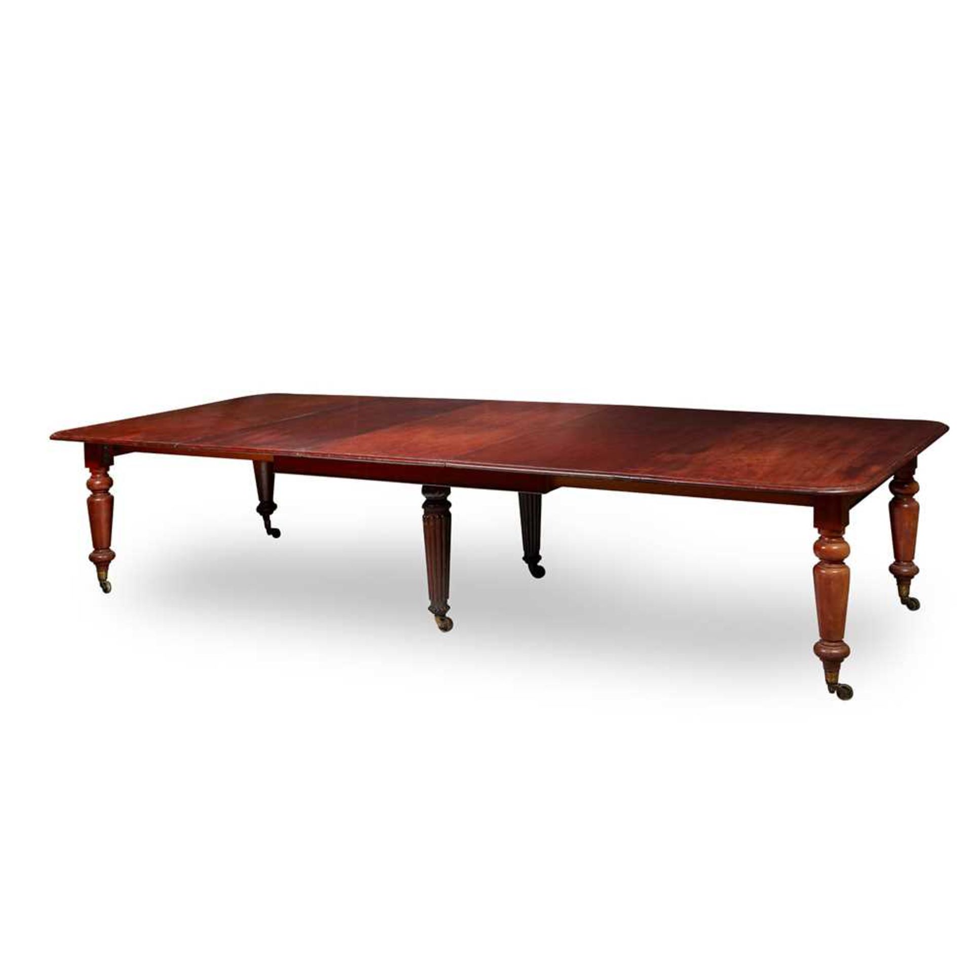 EARLY VICTORIAN MAHOGANY EXTENDING DINING TABLE MID 19TH CENTURY