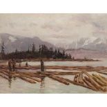 DUNCAN MACGREGOR WHYTE (SCOTTISH 1866-1953) LOGGING, CANADA